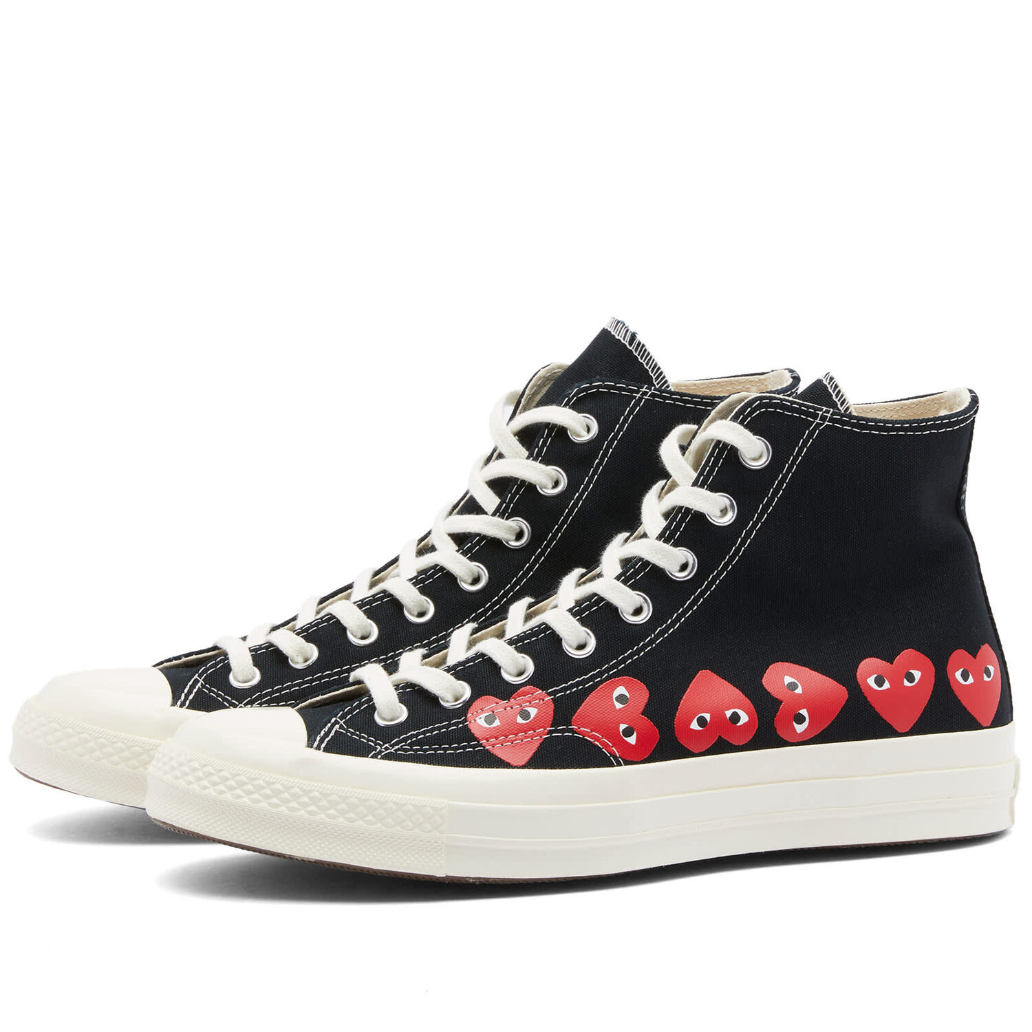 

Кроссовки Comme Des Garçons Play X Converse Multi Heart High, черный, Черный;серый, Кроссовки Comme Des Garçons Play X Converse Multi Heart High, черный