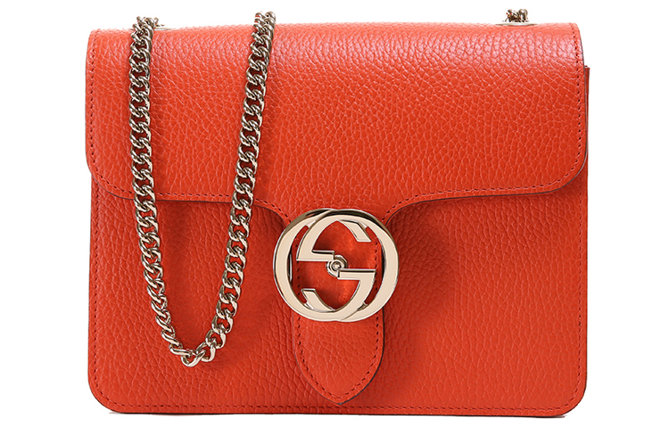 

Сумка-мессенджер из кожи с эффектом личи, багажник, кроссбоди, наплечная сумка trumpets women's orange GUCCI