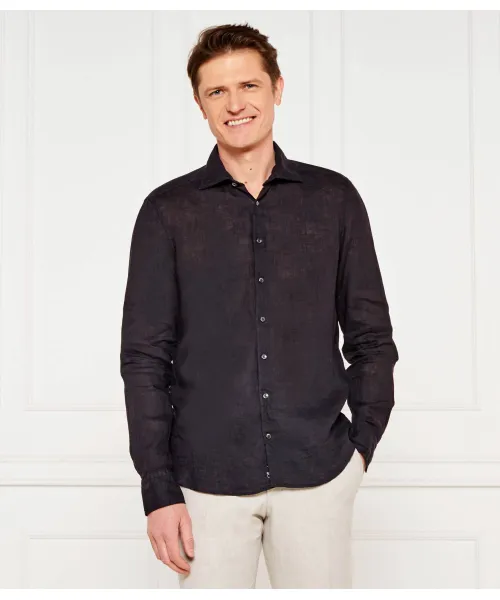 

Льняная рубашка Slim fit Stenströms, черный