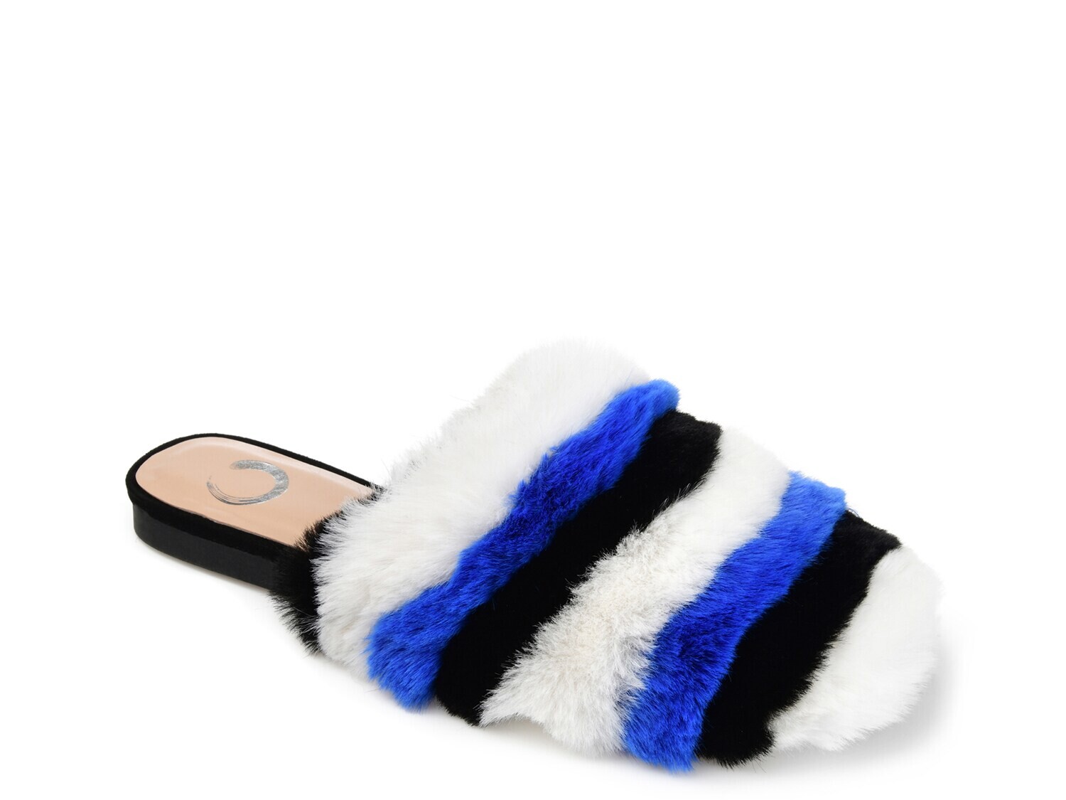 Тапочки Evelin Scuff Journee Collection, серебристо-белый / черный