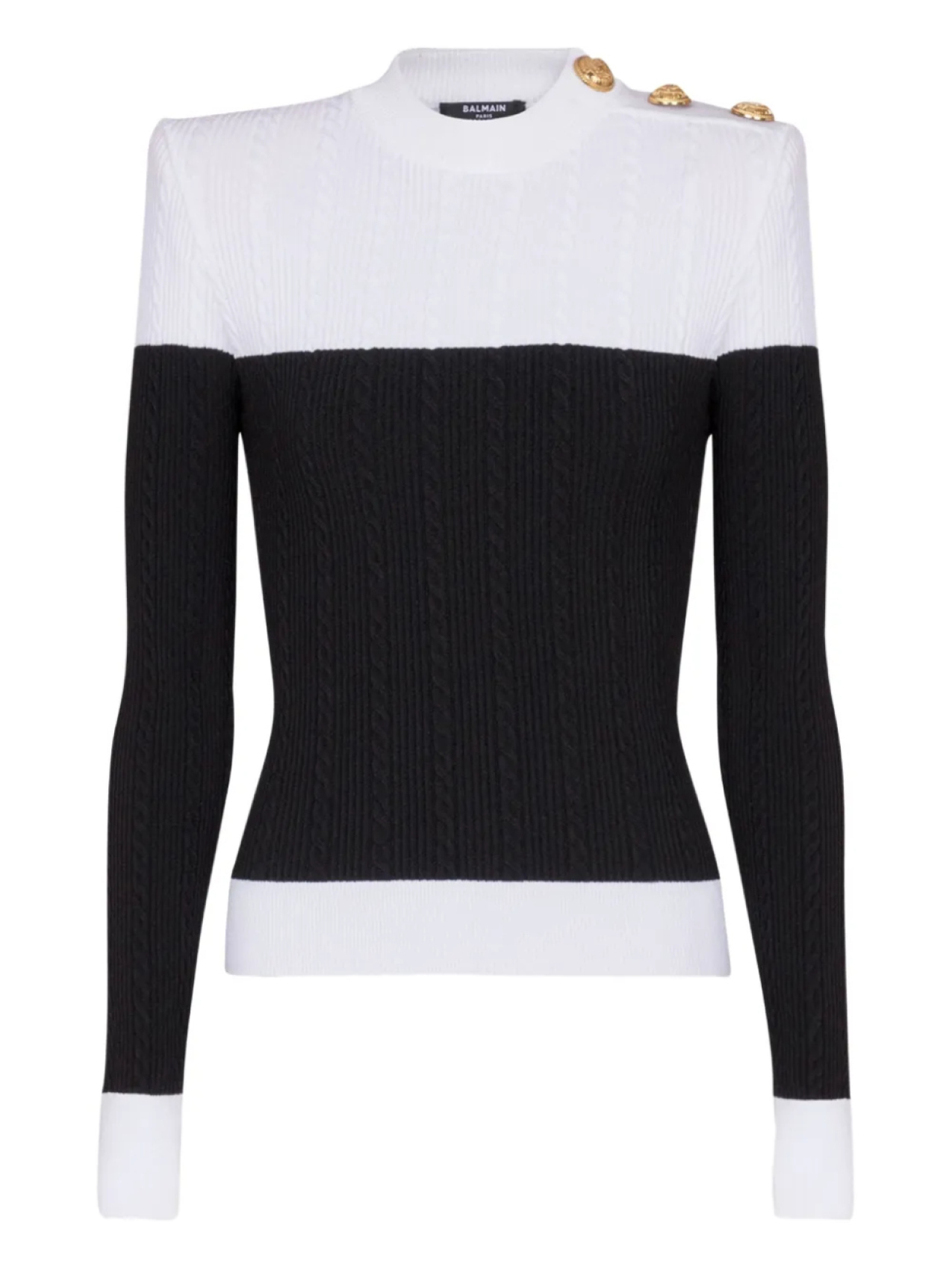 

Balmain джемпер в двух тонах, черный
