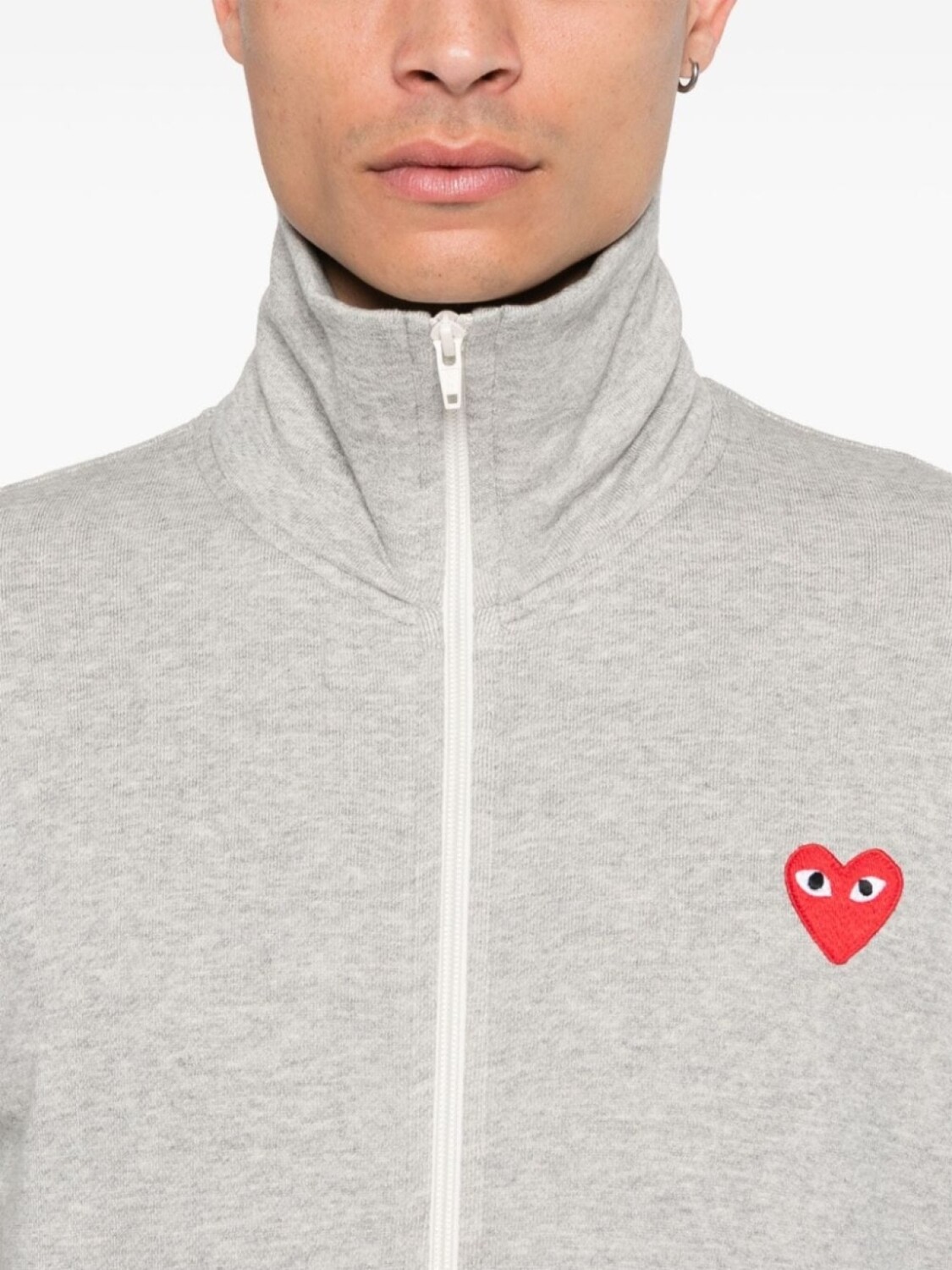 Толстовка с нашивкой Comme Des Garçons Play, серый — фото 4