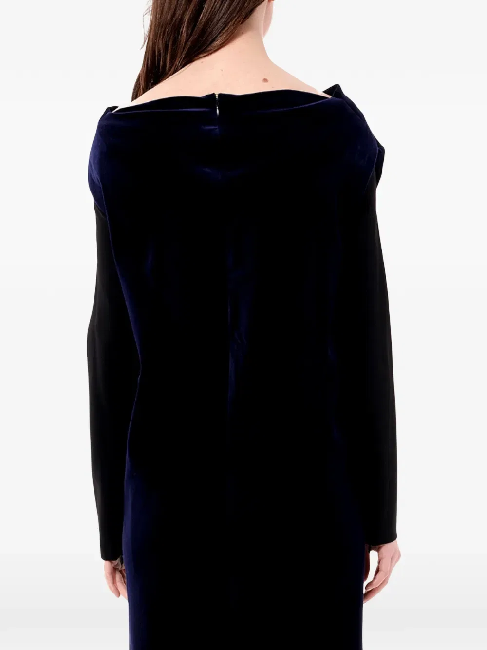 Мини-Платье с длинными рукавами и бархатным эффектом Balenciaga, черный — фото 4