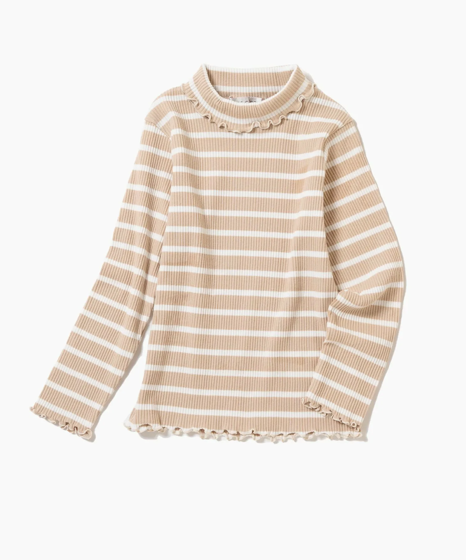 Водолазка в рубчик Ever Closet, Beige stripes — фото 3