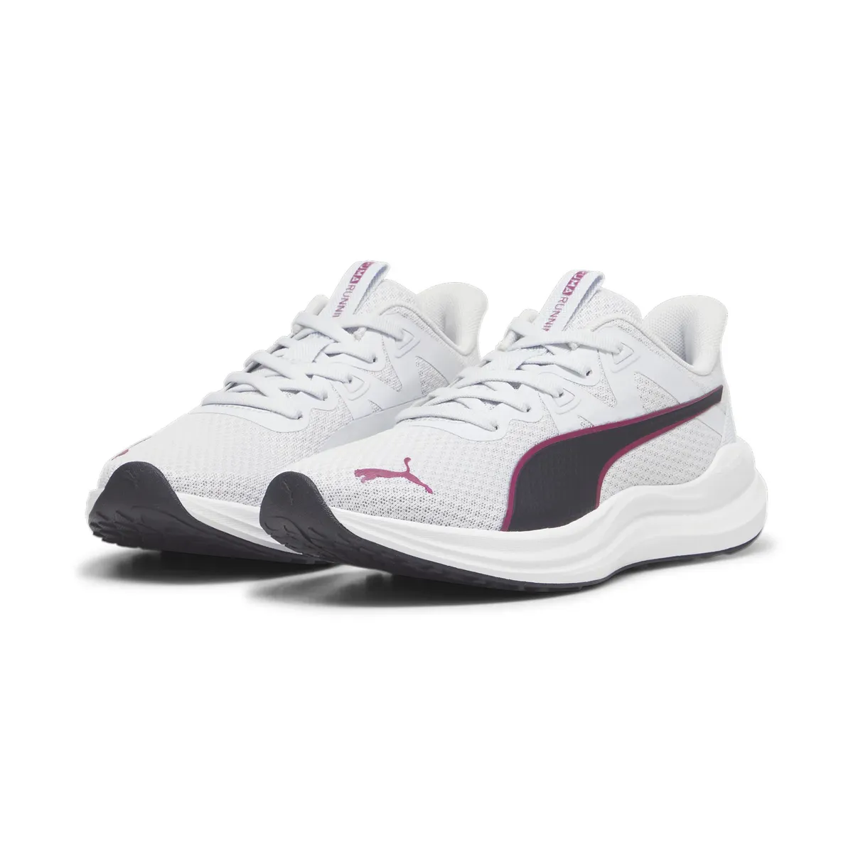 

Кроссовки PUMA "REFLECT LITE JR", цвет Silver Mist- Puma Black-Magenta Gleam