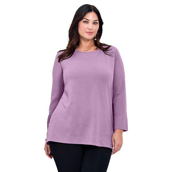 

Женский топ Hacci с ажурными деталями Breanna plus size Avenue, Plum
