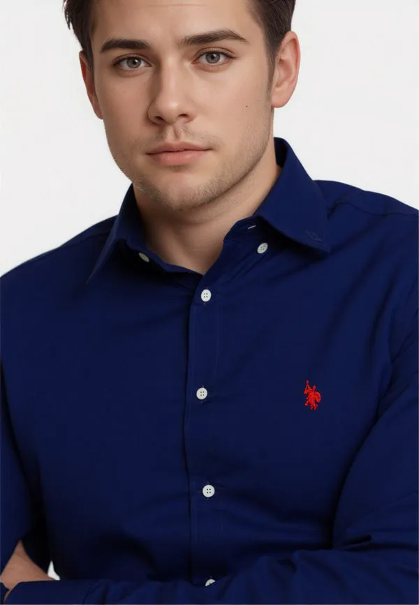 Рубашка с длинными рукавами U.S. Polo Assn., Dunkelblau — фото 4
