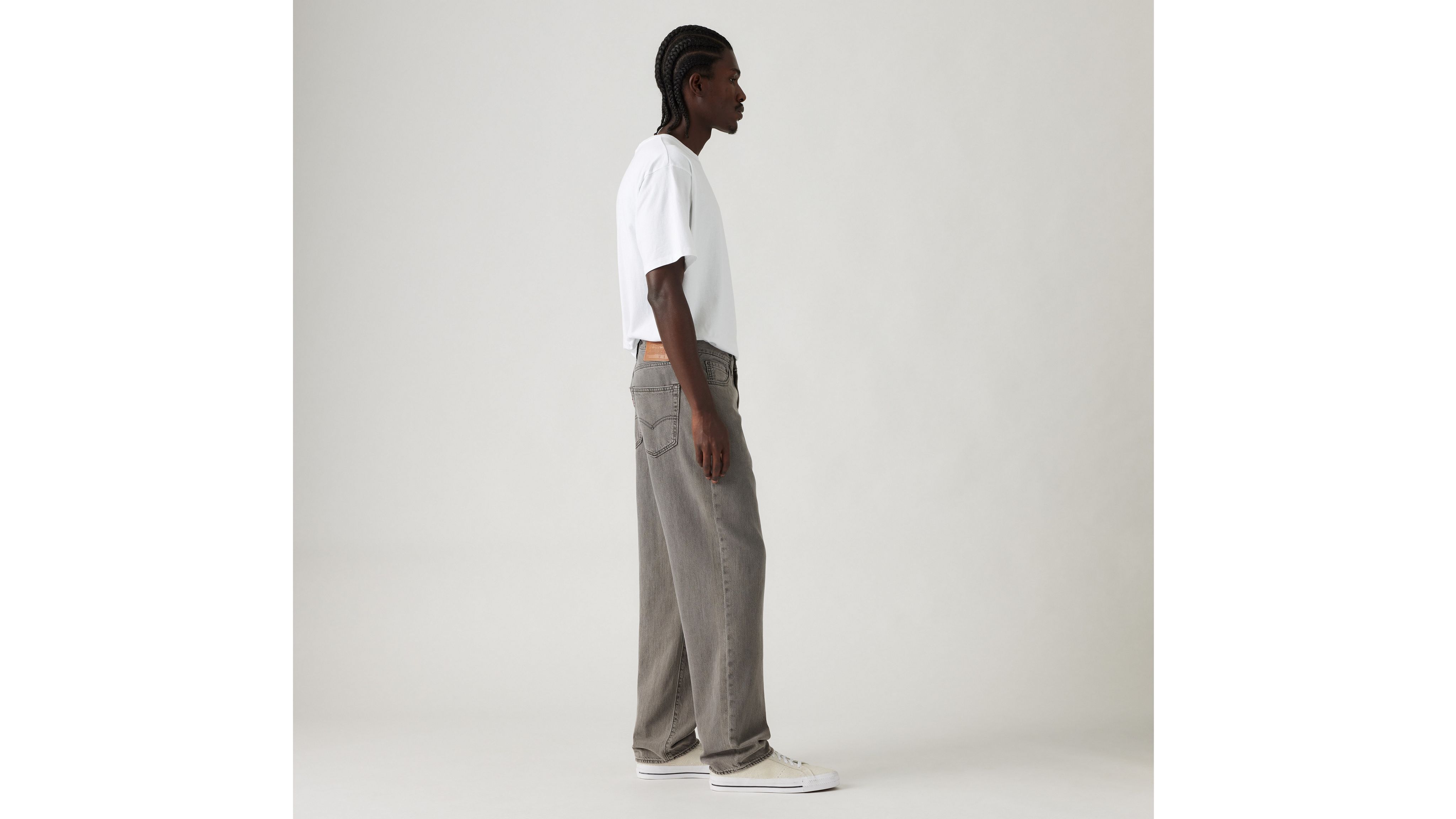 568 Свободные мужские джинсы из льна и денима Levi's, цвет Today Is A Grey Day - Grey — фото 3