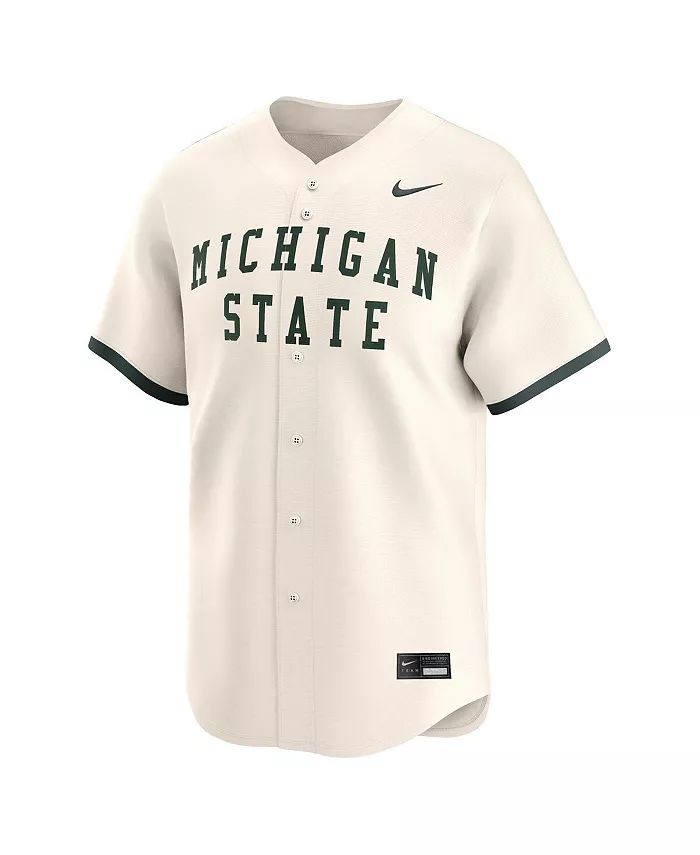 Мужская бейсбольная джерси Michigan State Spartans College Limited натурального цвета Nike — фото 3
