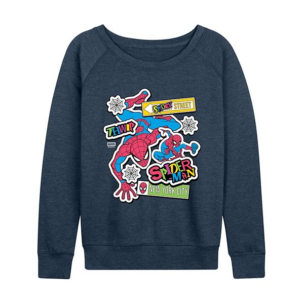 

Женская футболка с длинным рукавом spider-man french terry Marvel, Heather Indigo, Фиолетовый, Женская футболка с длинным рукавом spider-man french terry Marvel, Heather Indigo