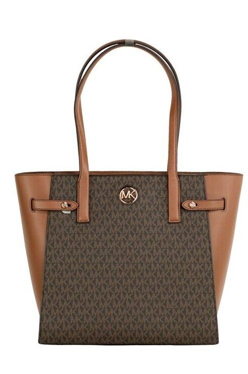 

Сумка-тоут Carmen Large Brown Signature Leather North South Michael Kors