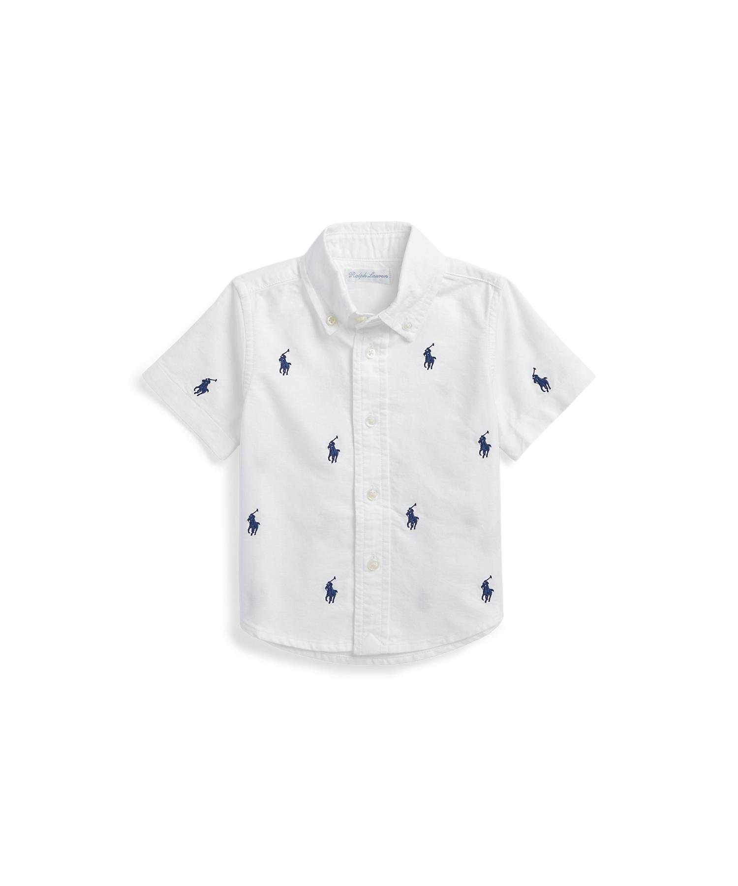 Детская рубашка Polo Pony Oxford с коротким рукавом Polo Ralph Lauren, 100 White