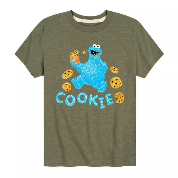 

Футболка для мальчиков 8-20 лет с принтом Cookie Monster из «Улицы Сезам» Licensed Character, зеленый