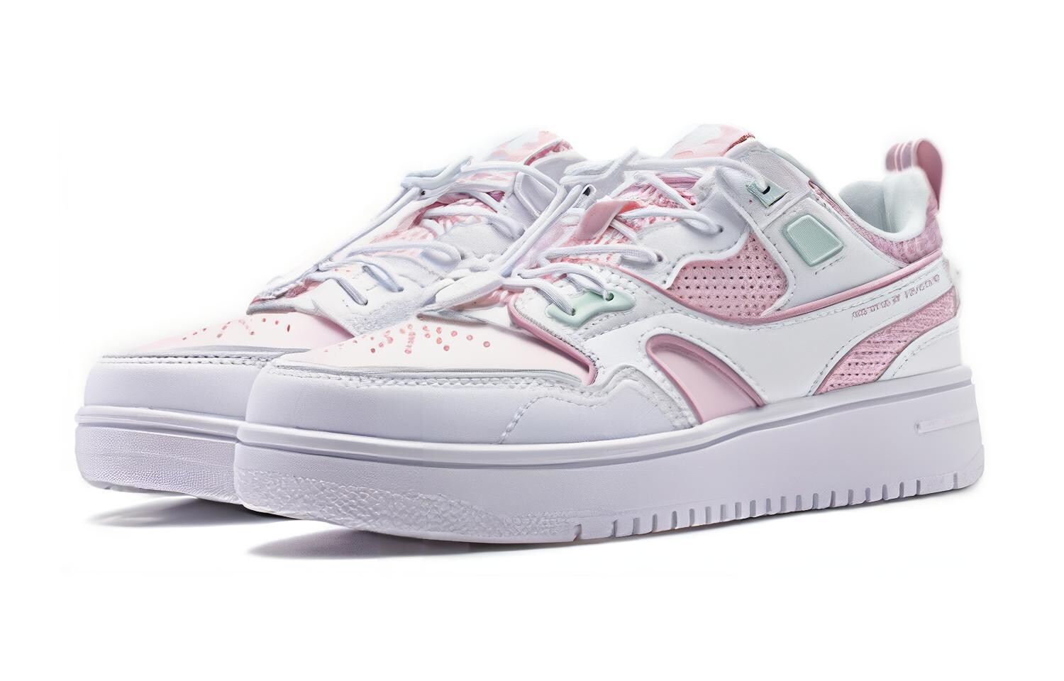 Кроссовки LINING YOUNG Kids Lifestyle Shoes GS Low-top Standard White / Primrose Pink / Lotus Red Purple, белый/фиолетовый — фото 3