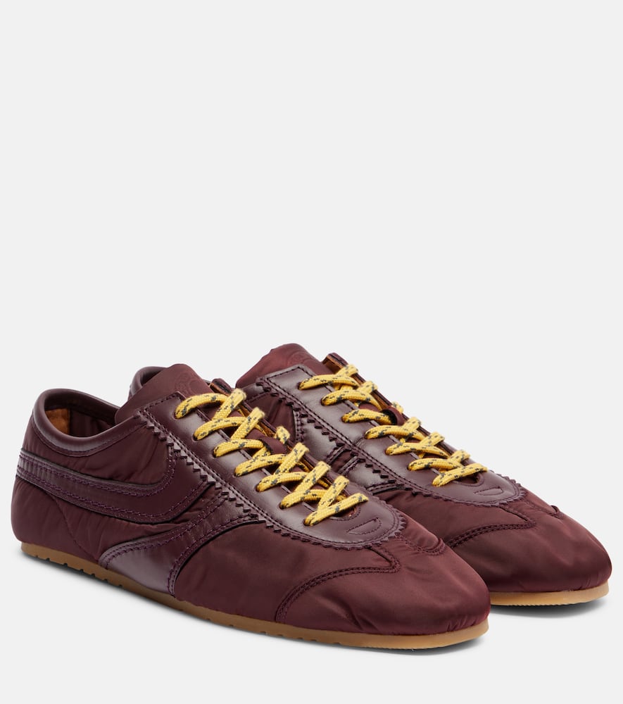 Кроссовки с кожаными вставками Dries Van Noten, Bordeaux