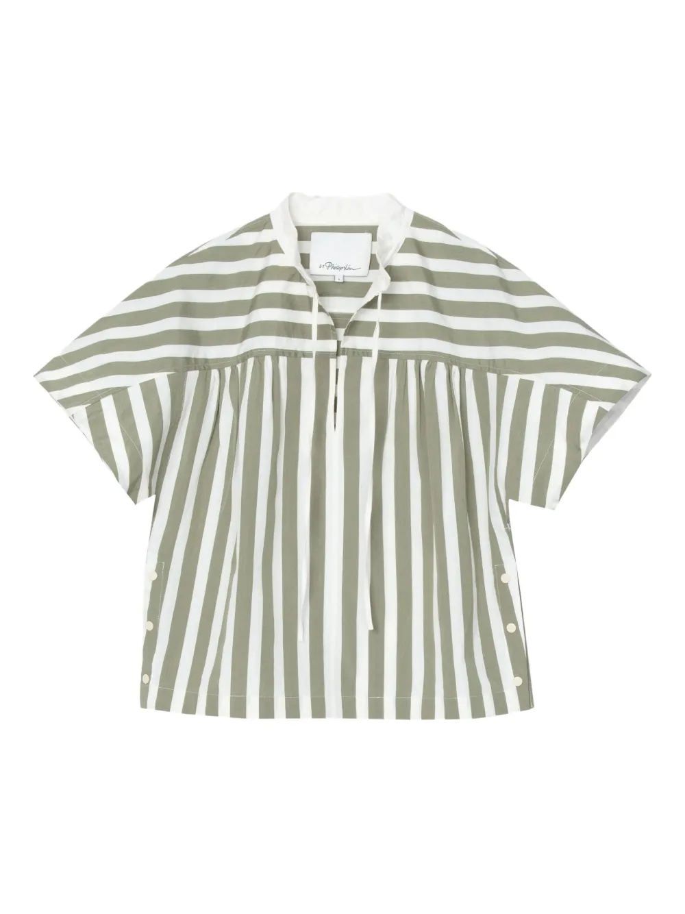 

Полосатый топ с завязками 3.1 Phillip Lim, зеленый