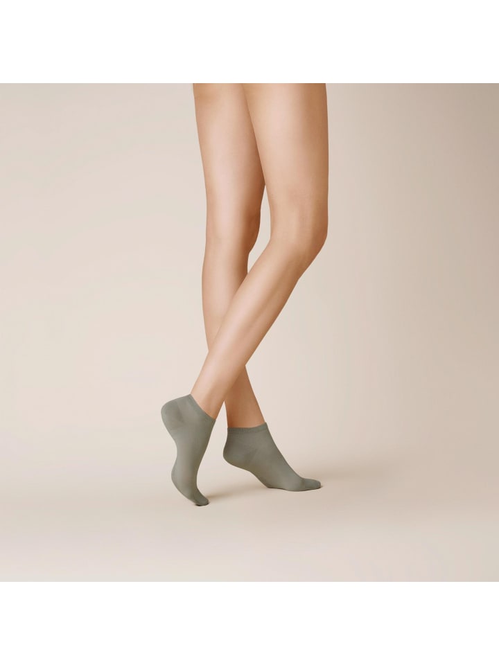 

Носки-кроссовки Finest Cotton, приятные для кожи, светло-серого цвета Kunert