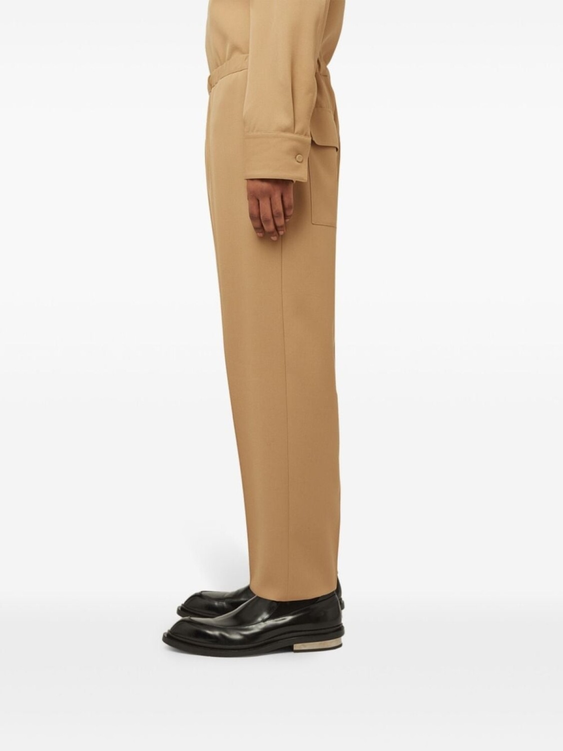 Jil Sander зауженные брюки с эластичным поясом, нейтральный цвет — фото 4