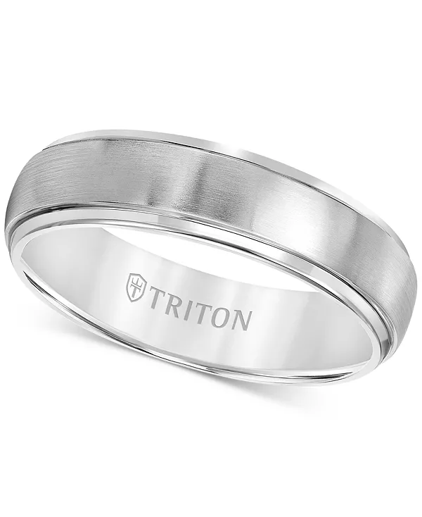 

Мужское титановое кольцо, удобная посадка (6 мм) Triton, titanium