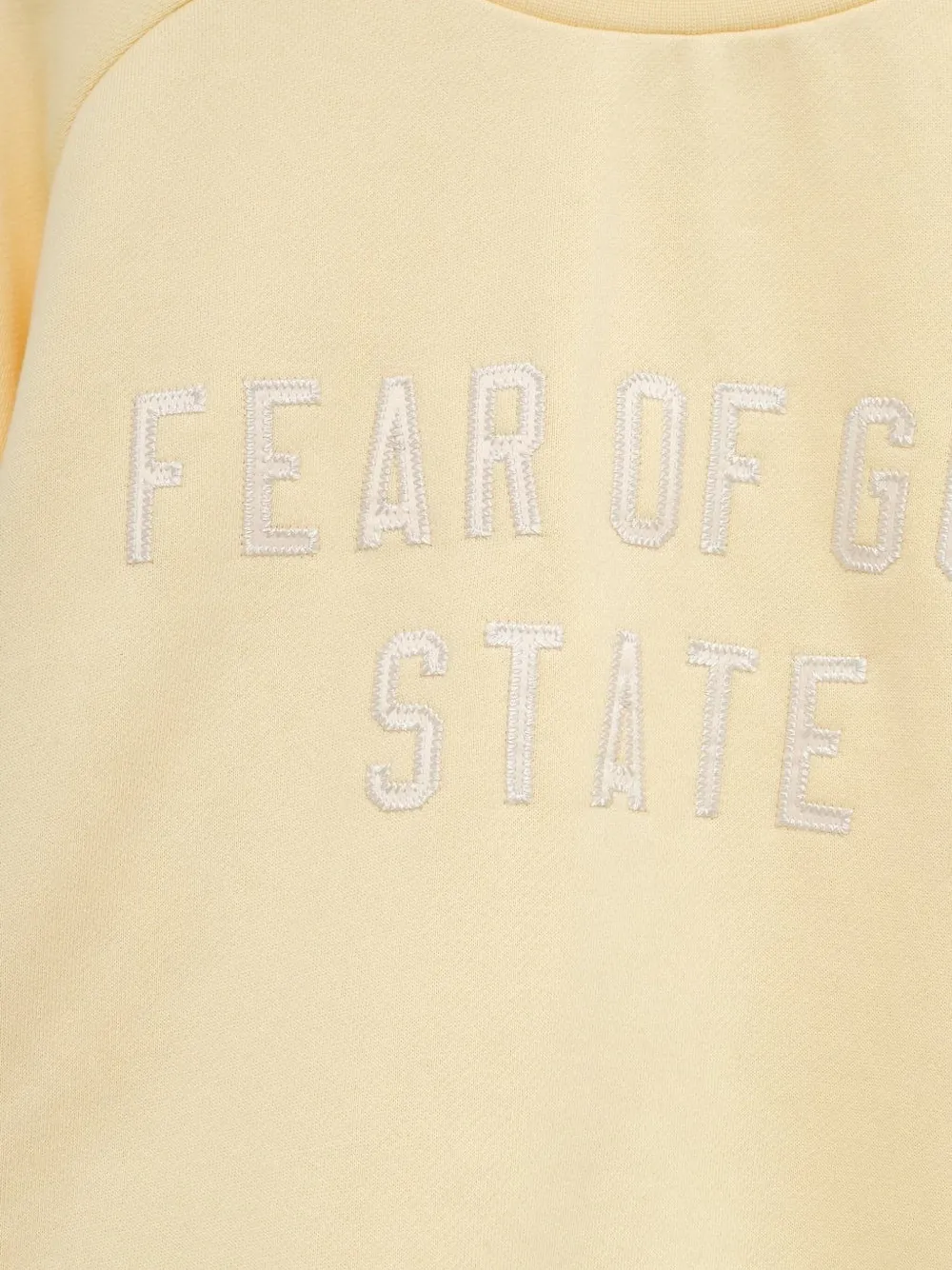Толстовка с рукавами реглан и вышивкой Fear Of God Essentials, желтый — фото 3