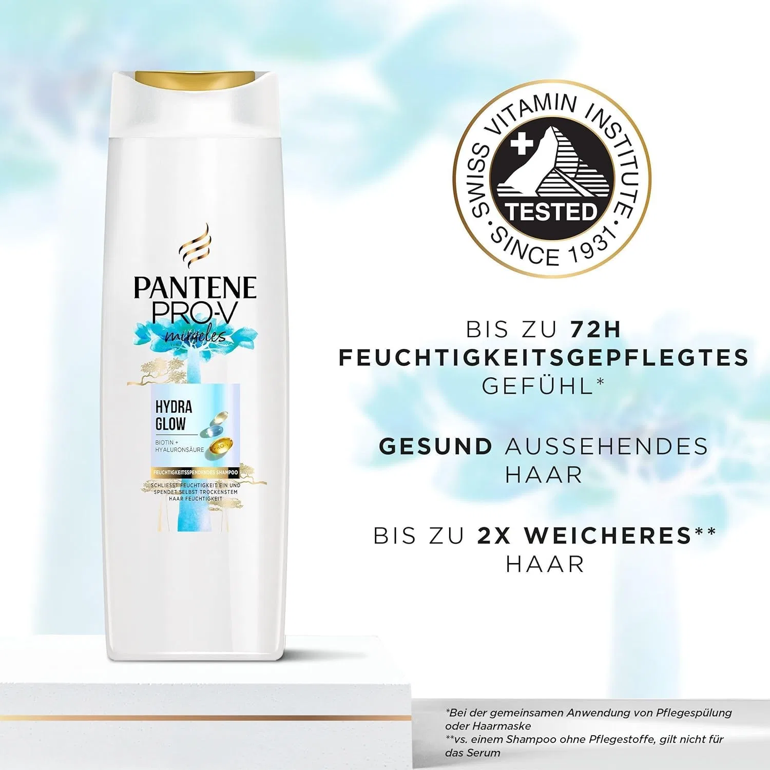 Увлажняющий шампунь Pro-V Hydra Glow с биотином от Pantene — фото 2