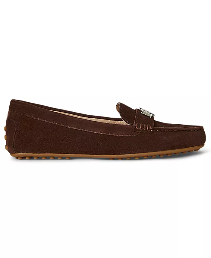 Женские лоферы-водительки Barnsbury Slip-On Lauren Ralph Lauren, коричневый — фото 2