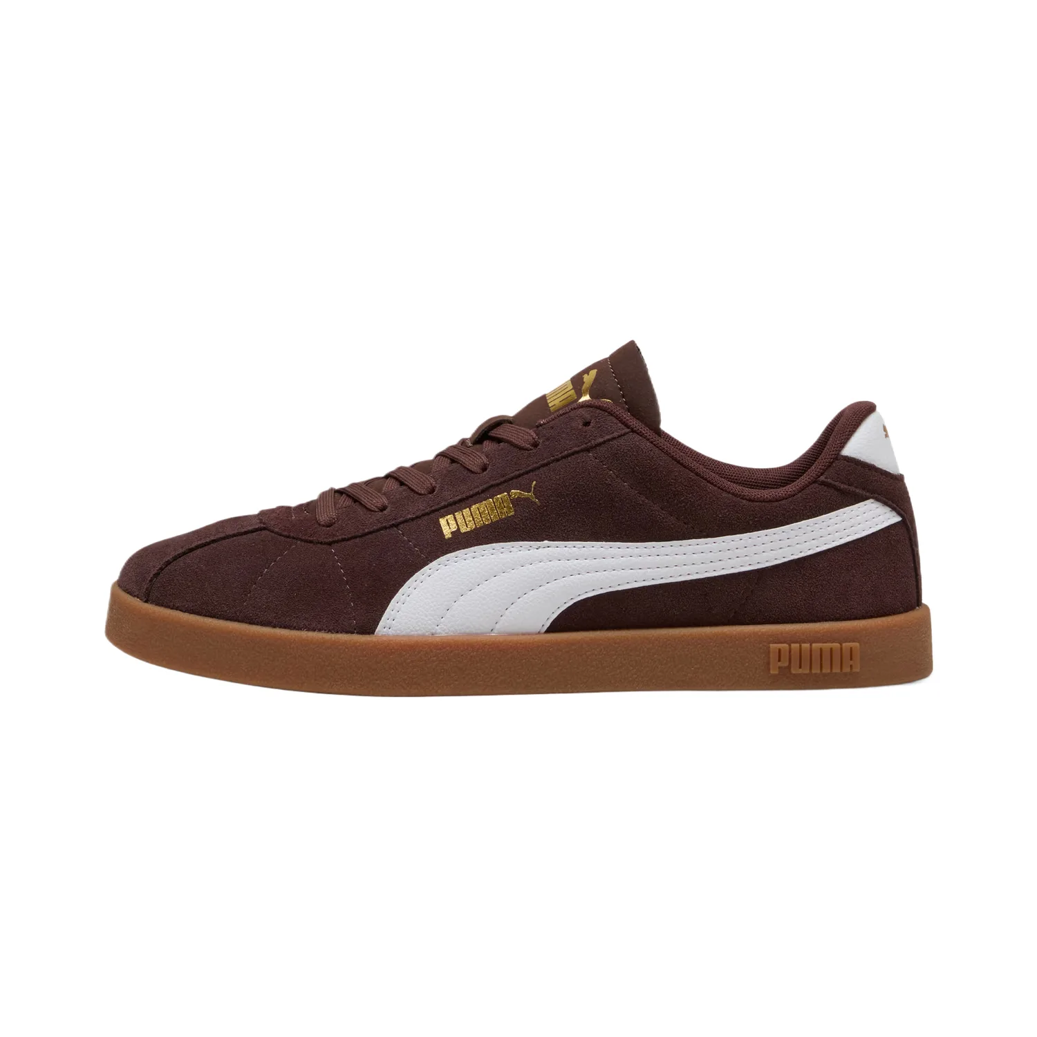 Кроссовки Club 2 Comfortable Round Toe Low top Skateboard для мужчин PUMA, Chocolate Brown-Puma White