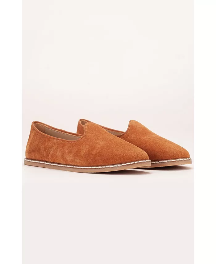 Туфли Istanbul Suede Leather Slip On Flats (женские) Epilogue Shoes, коричневый — фото 3