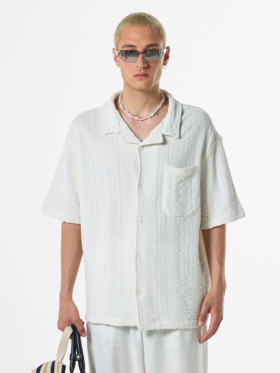 

Повседневная рубашка VAMOS CLO Comfort fit Button Up Shirt Candytuft, белый