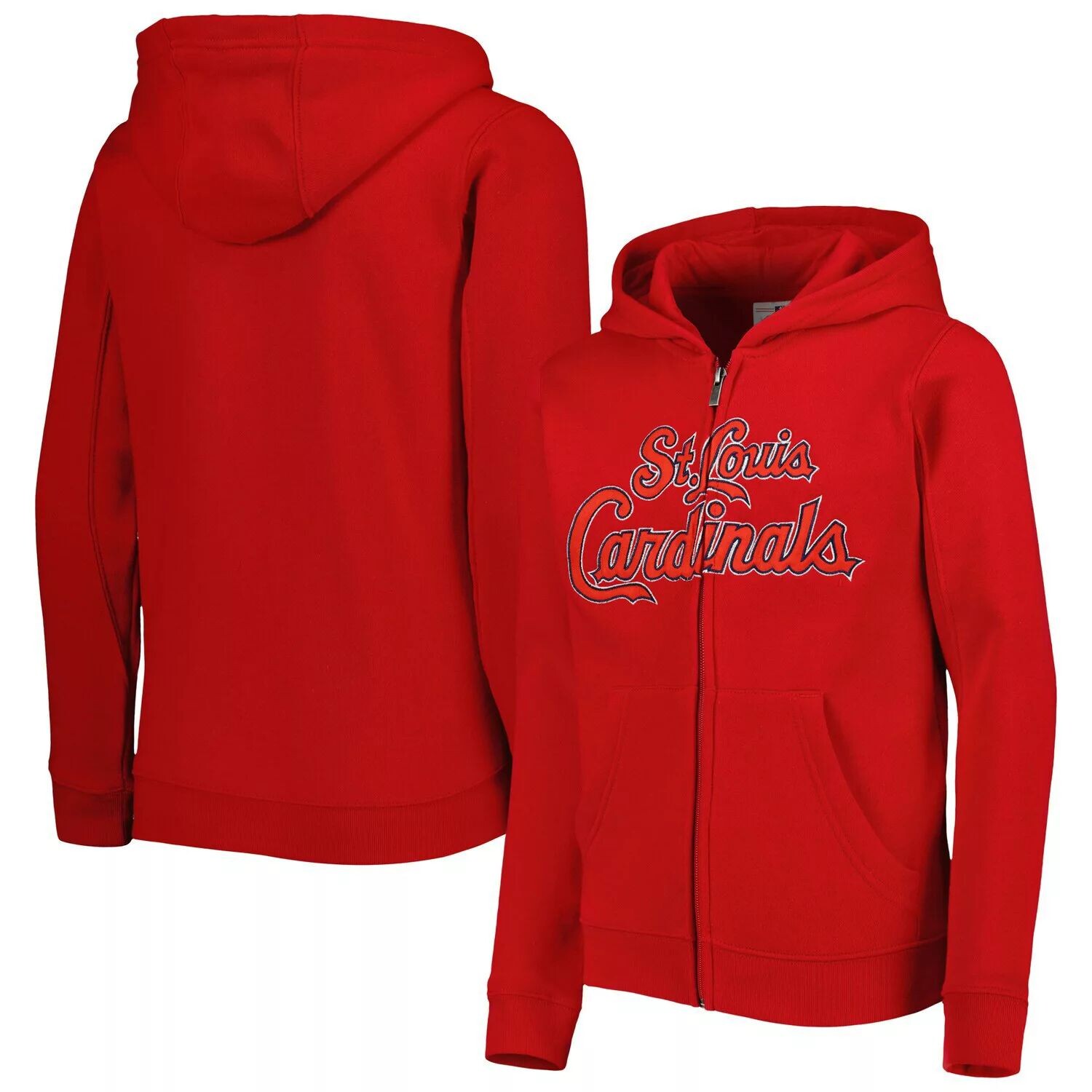 

Молодежная красная флисовая толстовка с молнией во всю длину St. Louis Cardinals Wordmark Outerstuff, Красный, Молодежная красная флисовая толстовка с молнией во всю длину St. Louis Cardinals Wordmark Outerstuff