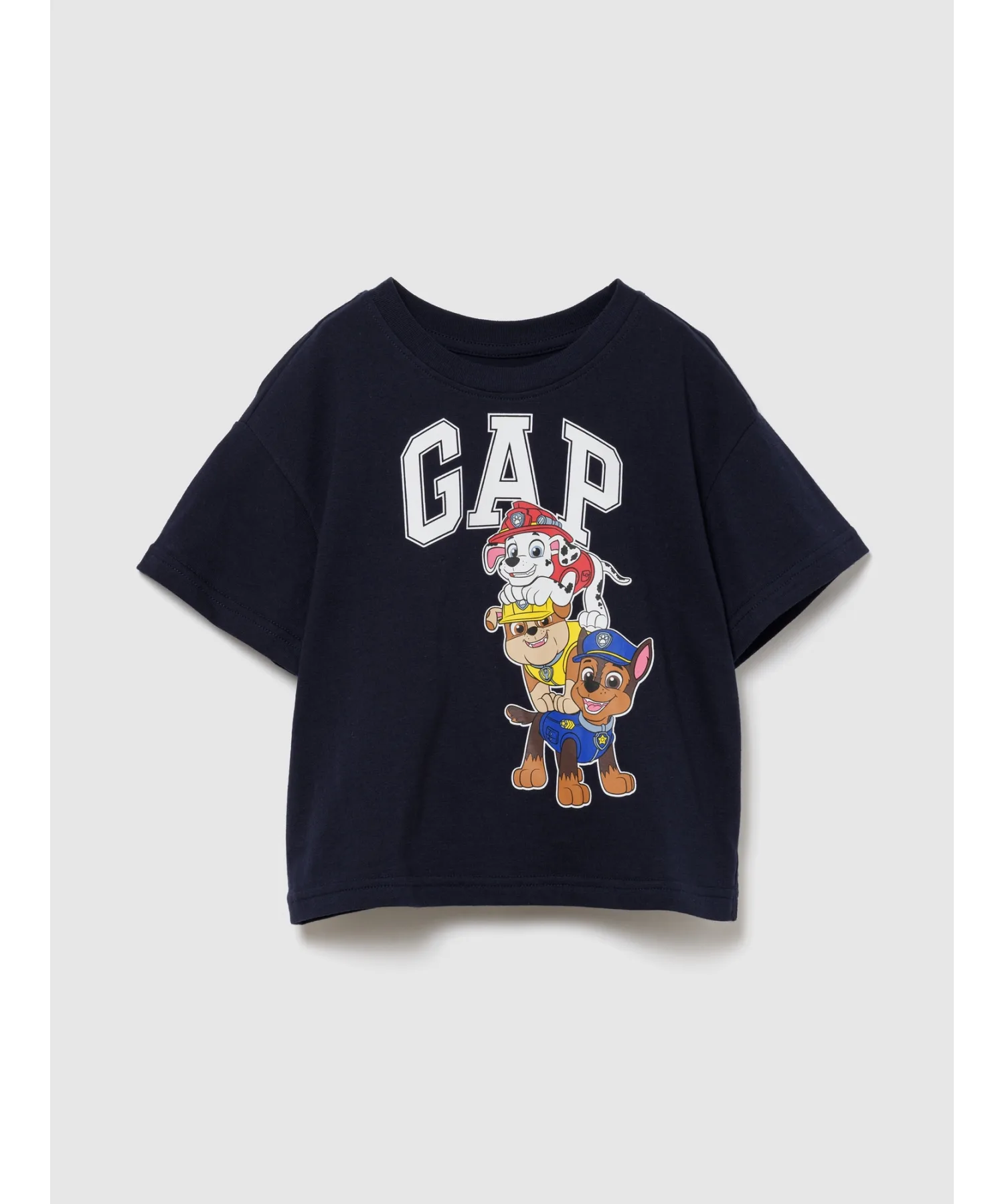 Детская футболка оверсайз с принтом Paw Patrol GAP синяя