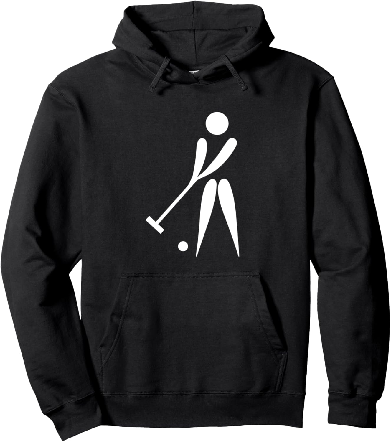 

Забавная толстовка с изображением человечка, играющего в крокет Funny Croquet Designs, черный
