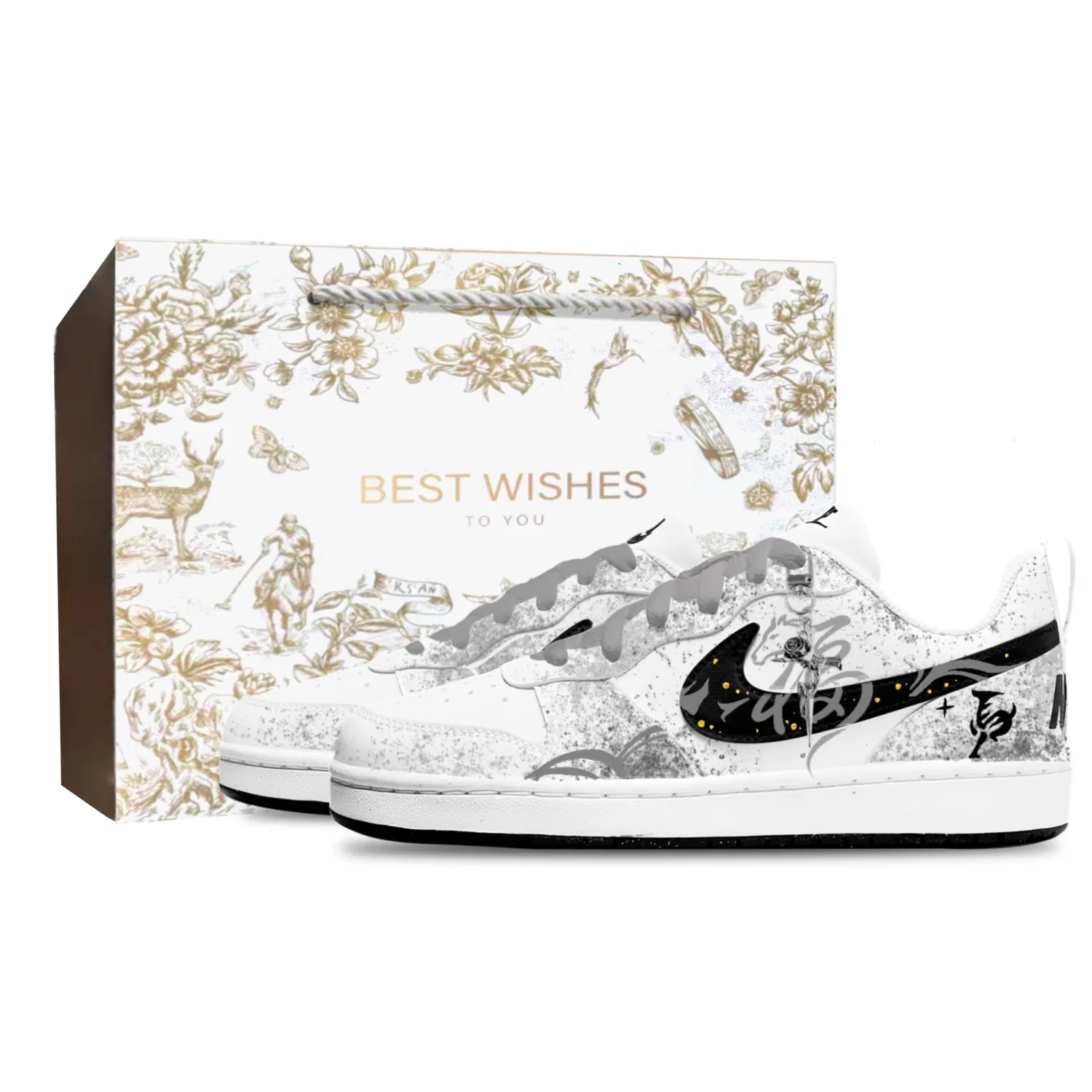 Кроссовки для скейтбординга детские унисекс Court Borough Abrasion Resistant низкие Nike, White
