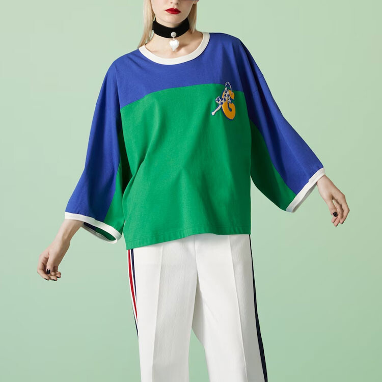 Футболка женская Gucci, оригинальная модель, мультиколор — фото 4