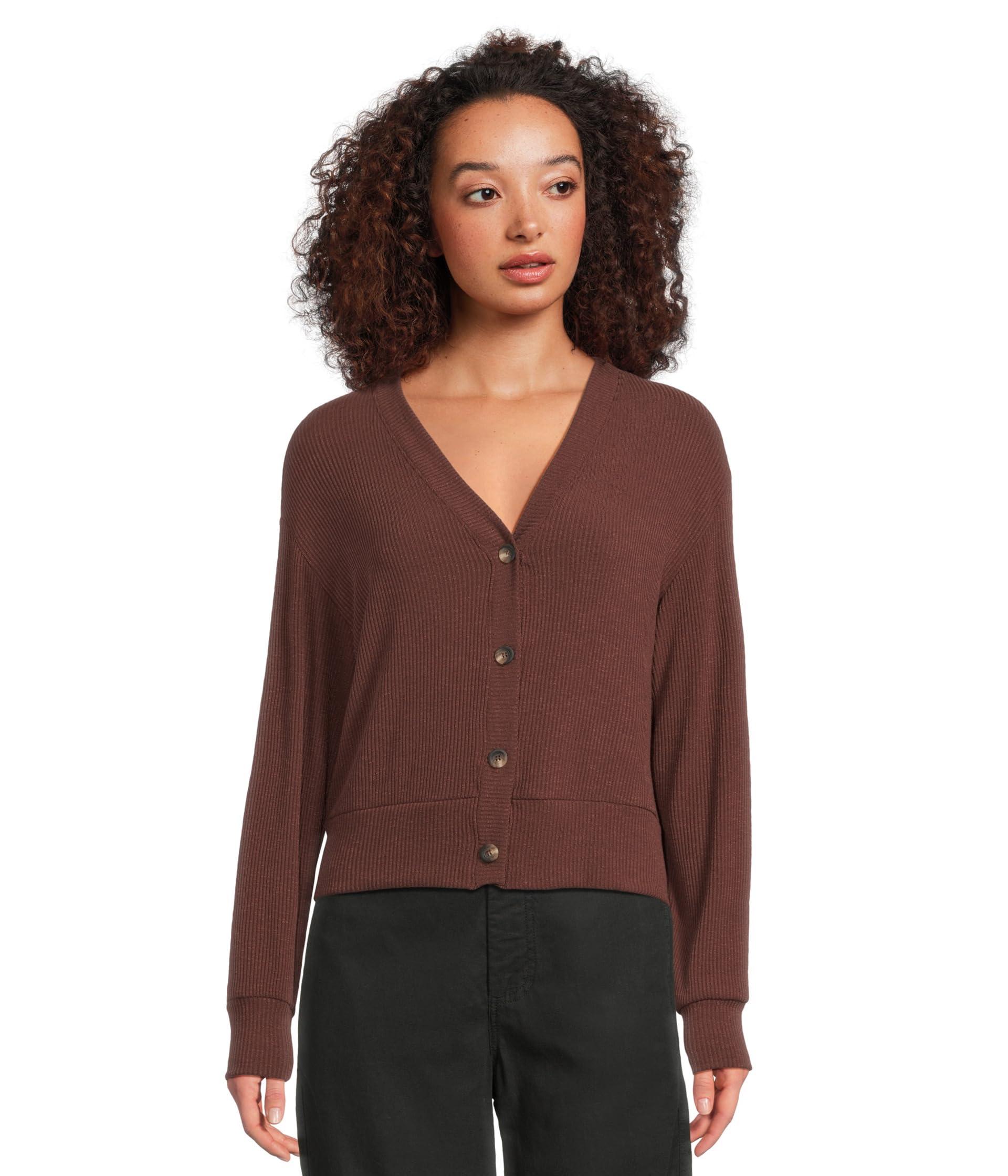 

Свитер Michael Stars Ilsa V-neck Cardigan, цвет Espresso