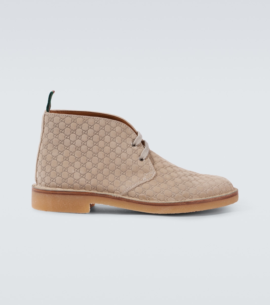 

GG замшевые пустынные ботинки Gucci, Oatmeal/Vrv