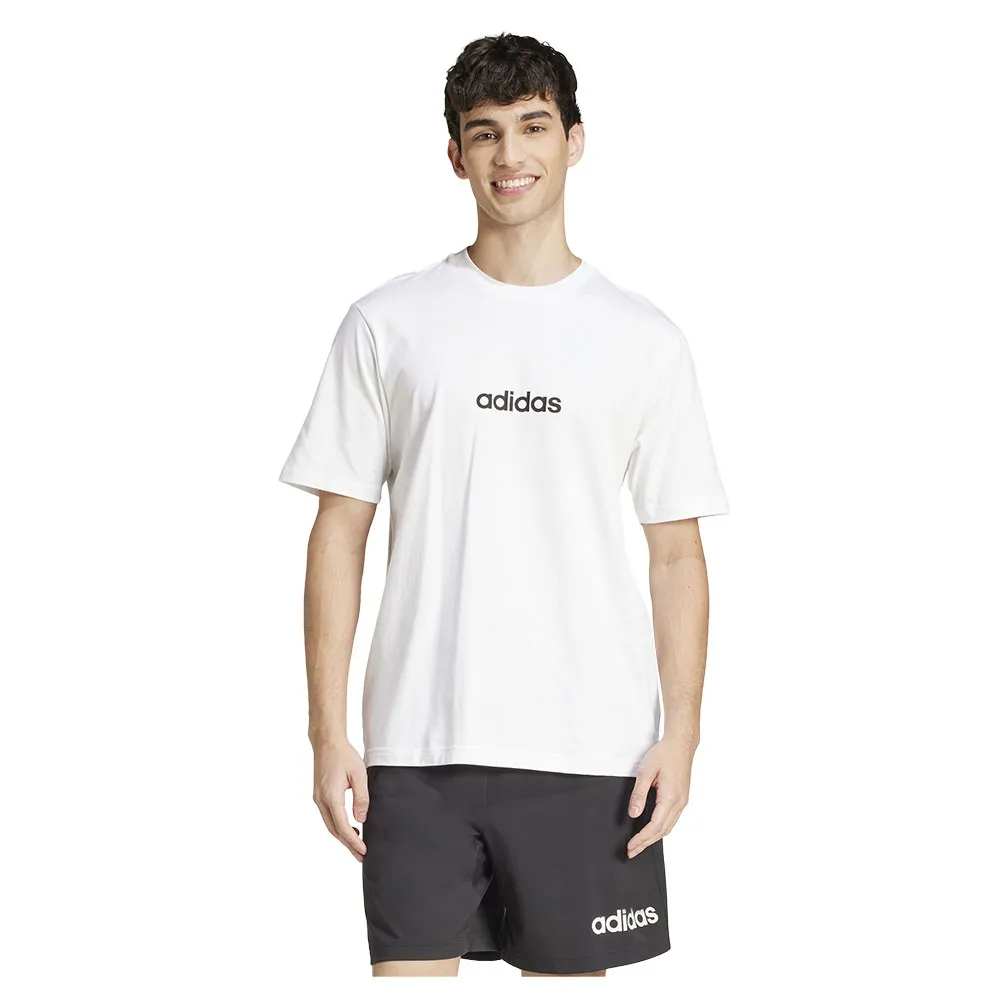 

Футболка с коротким рукавом adidas Essentials Linear Single Jersey, белый