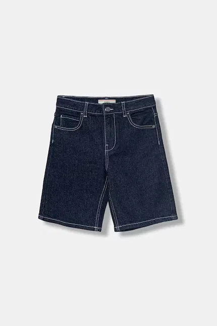 Шорты джинсовые на пуговицах Guess, синий