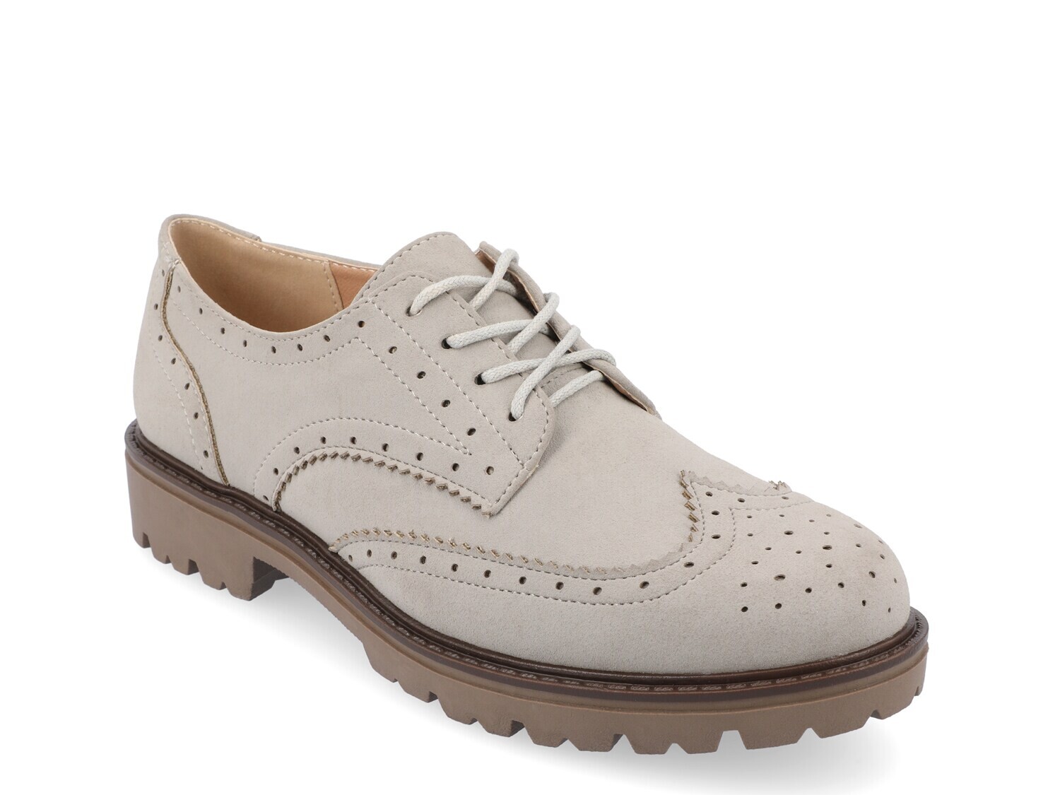 

Оксфорды Journee Collection Claudia Wingtip, серый