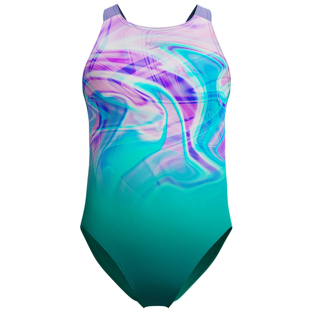 

Купальник Speedo Printed Pulseback, синий