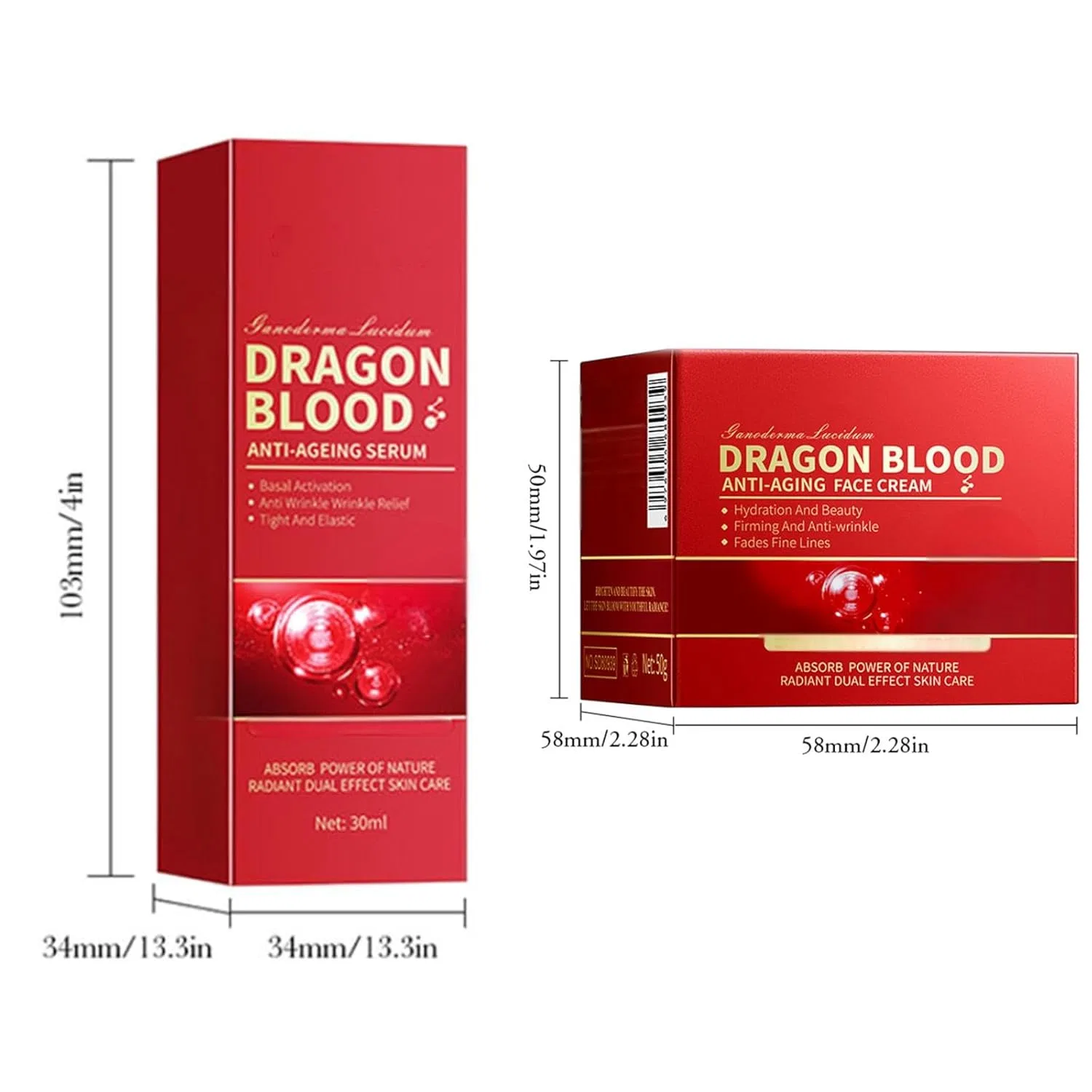 Набор Beslibate — Укрепляющий крем для лица 50 г и сыворотка от морщин «Dragon Blood» 30 мл — фото 3