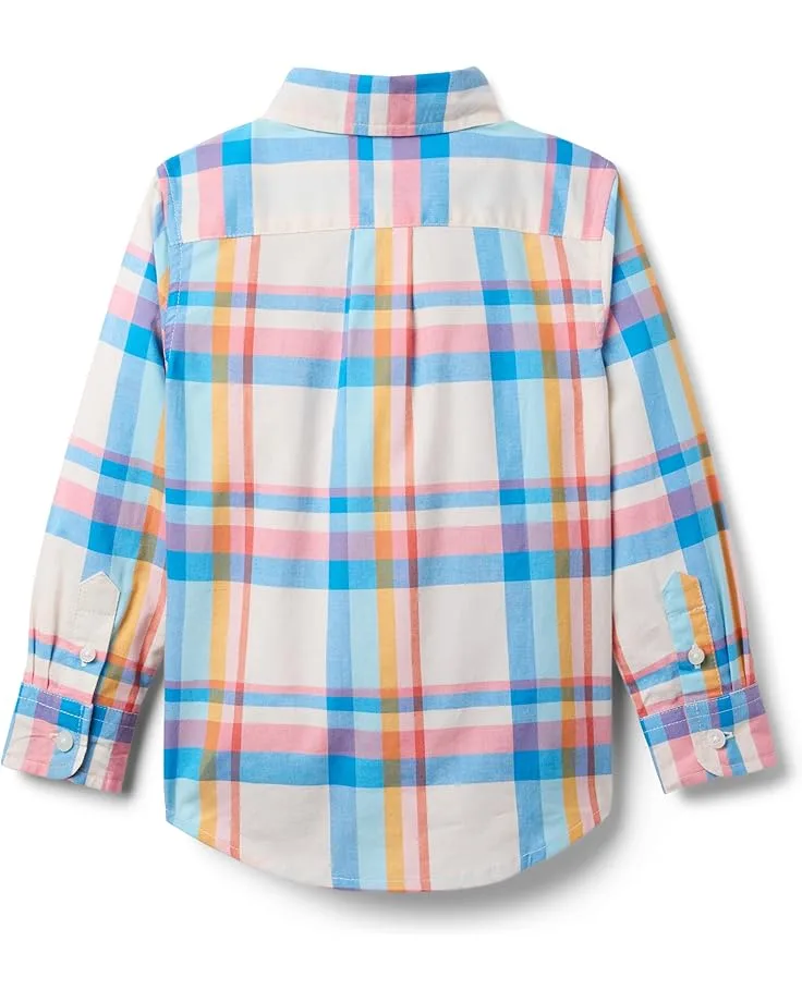 Рубашка Janie and Jack Madras Plaid Button-Down Shirt (Toddler/Little Kid/Big Kid), Multicolor — фото 2