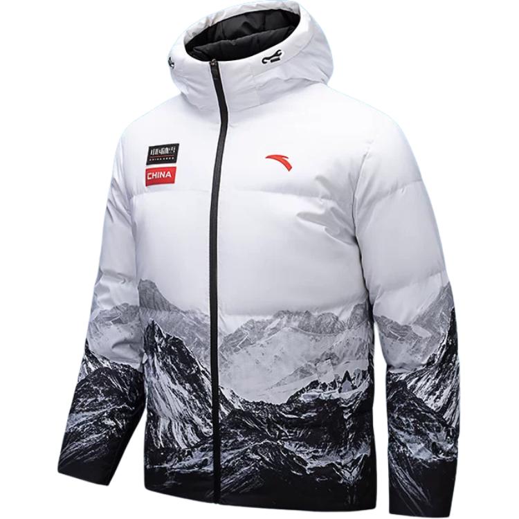 

ANTA Куртка пуховая мужская с принтом, Pure White/All over Print