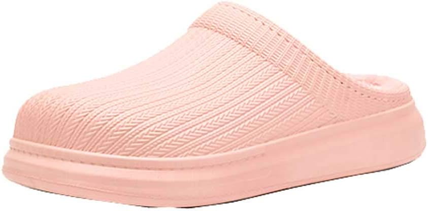 

Зимние домашние плюшевые тапочки из хлопка с теплым искусственным мехом, водонепроницаемые, для дома, противоскользящие, для женщин и мужчин Shutup.Dance, розовый