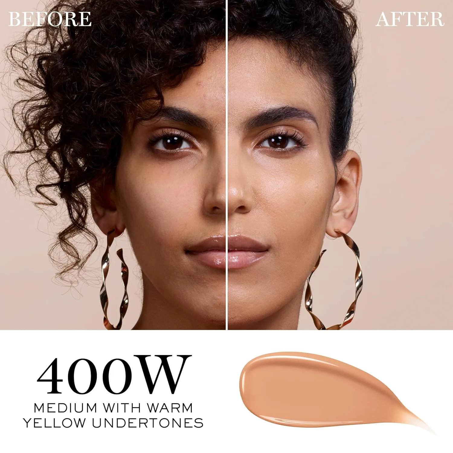 Тональный крем Lancôme Teint Idole Ultra Wear Care & Glow Longwear Foundation с SPF 27, увлажняющий, со средней степенью покрытия, которое можно наслаивать, и сияющим финишем., 400W: medium with warm yellow undertones — фото 2