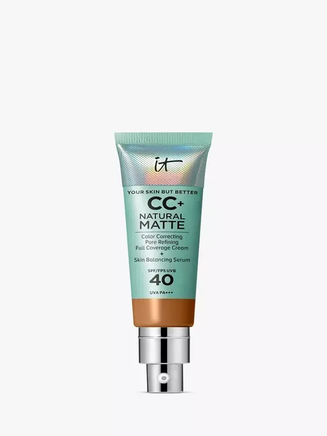 Тональный крем CC+ Natural Matte Foundation SPF 40 для лучшей кожи IT Cosmetics, Rich Honey