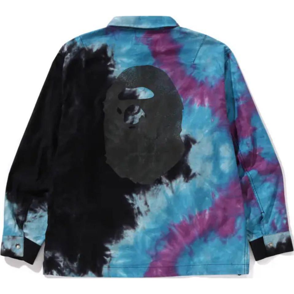 Bape Tie Dye Relaxed Fit Cpo Shirt A BATHING APE, черный — фото 3