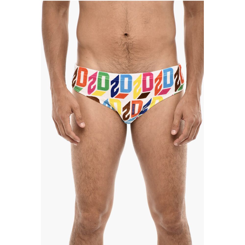 

Слип-велюровые плавки с логотипом по всей поверхности Dsquared2, Multicolor