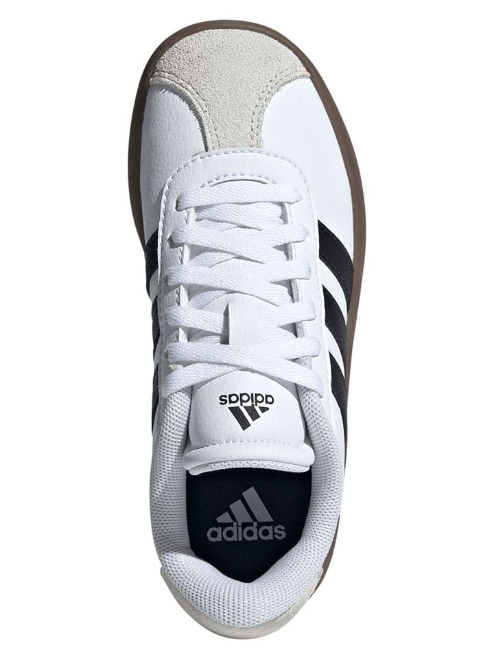 Adidas Кожаные кроссовки "Court 3.0" в бело-черной расцветке — фото 3