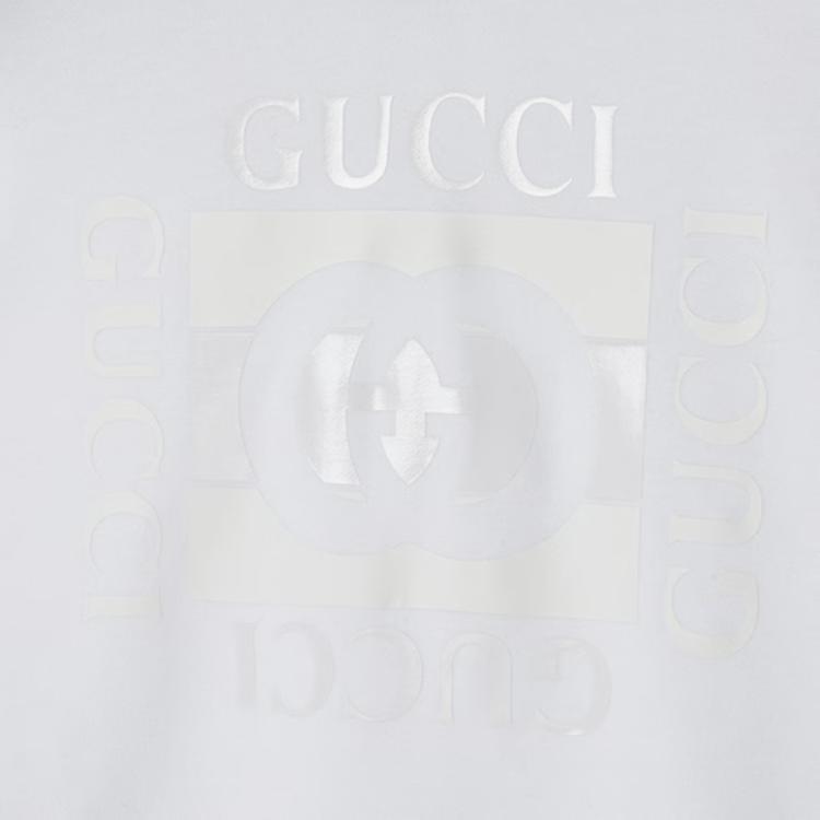 Толстовка Gucci мужская с капюшоном, средней толщины, белый — фото 3